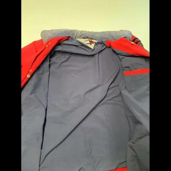 Mens TOMMY HILFIGER OUTDOORS Red Vintage Lined Jacket Sz L